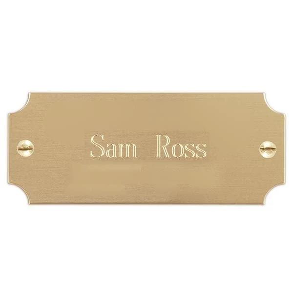 Custom Engraved Brass Plate 1" x 2-1/2" 1 line
